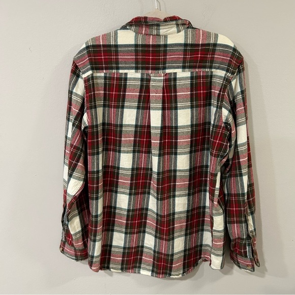 Red Head Red White Green Men’s Casual Button Down Flannel Plaid Shirt Size Large - Picture 4 of 5